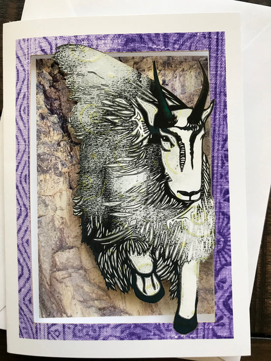 Year of the Ram—Chinese Zodiac Papercut Card (TRIfold)