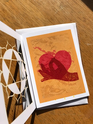 Anahata / Heart Chakra Papercut Card (TRIfold)