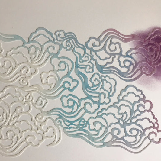 Clouds and Wind Stencil