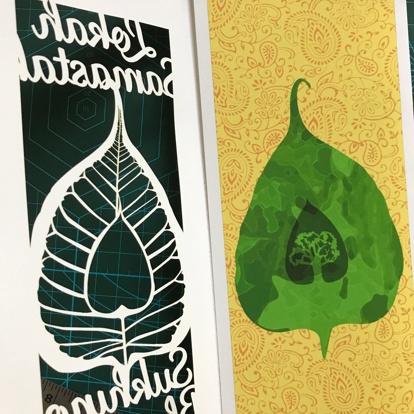 Lokah Samastah Prayer Papercut Card (TRIfold)