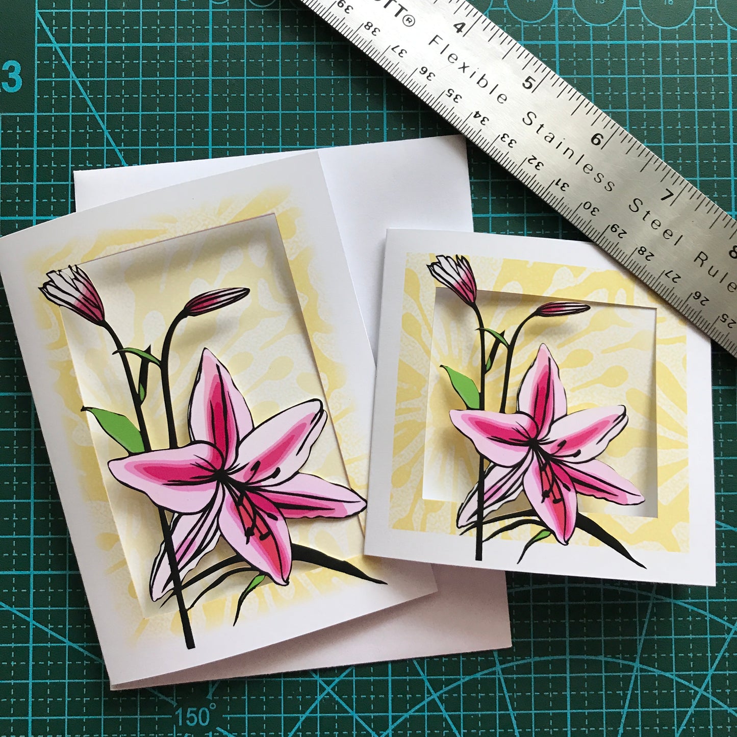Easter lily papercut card (trifold)