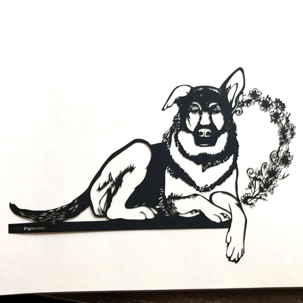 German Shepherd papercut (dog series)