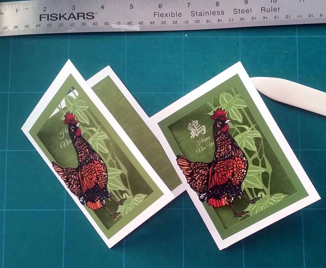 Year of the Rooster Papercut Card (TRIfold)