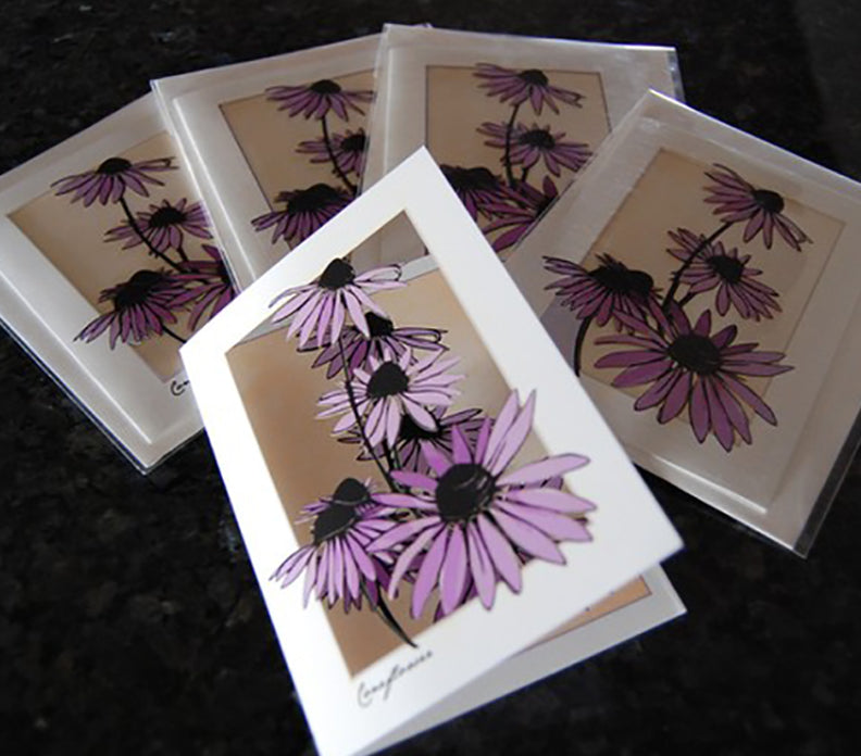 Coneflower Papercut Card (TRIfold)