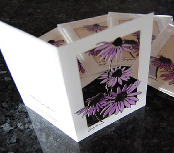 Coneflower Papercut Card (TRIfold)