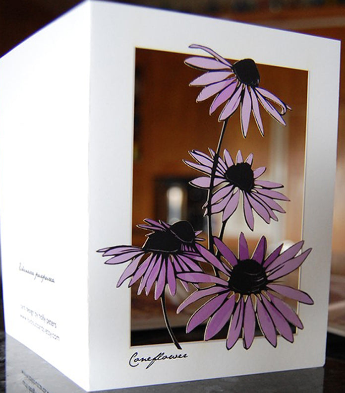 Coneflower Papercut Card (TRIfold)