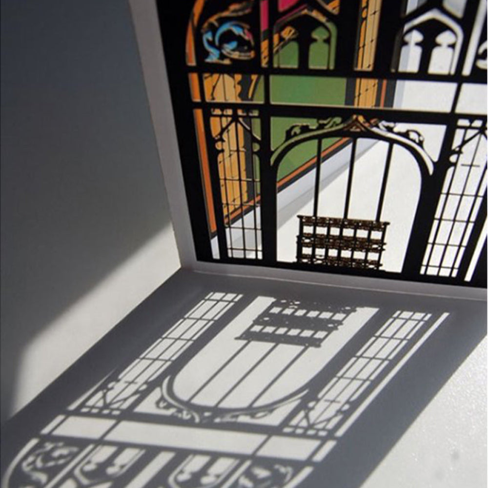 Cathedral Mondrian-esque Papercut Card (TRIfold)