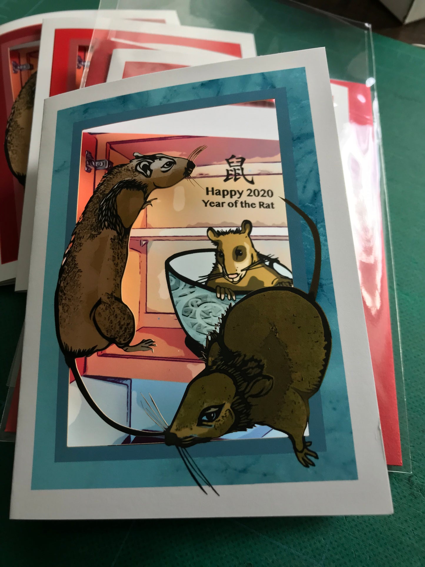 Year of the Rat 2020 Papercut Card (TRIfold)