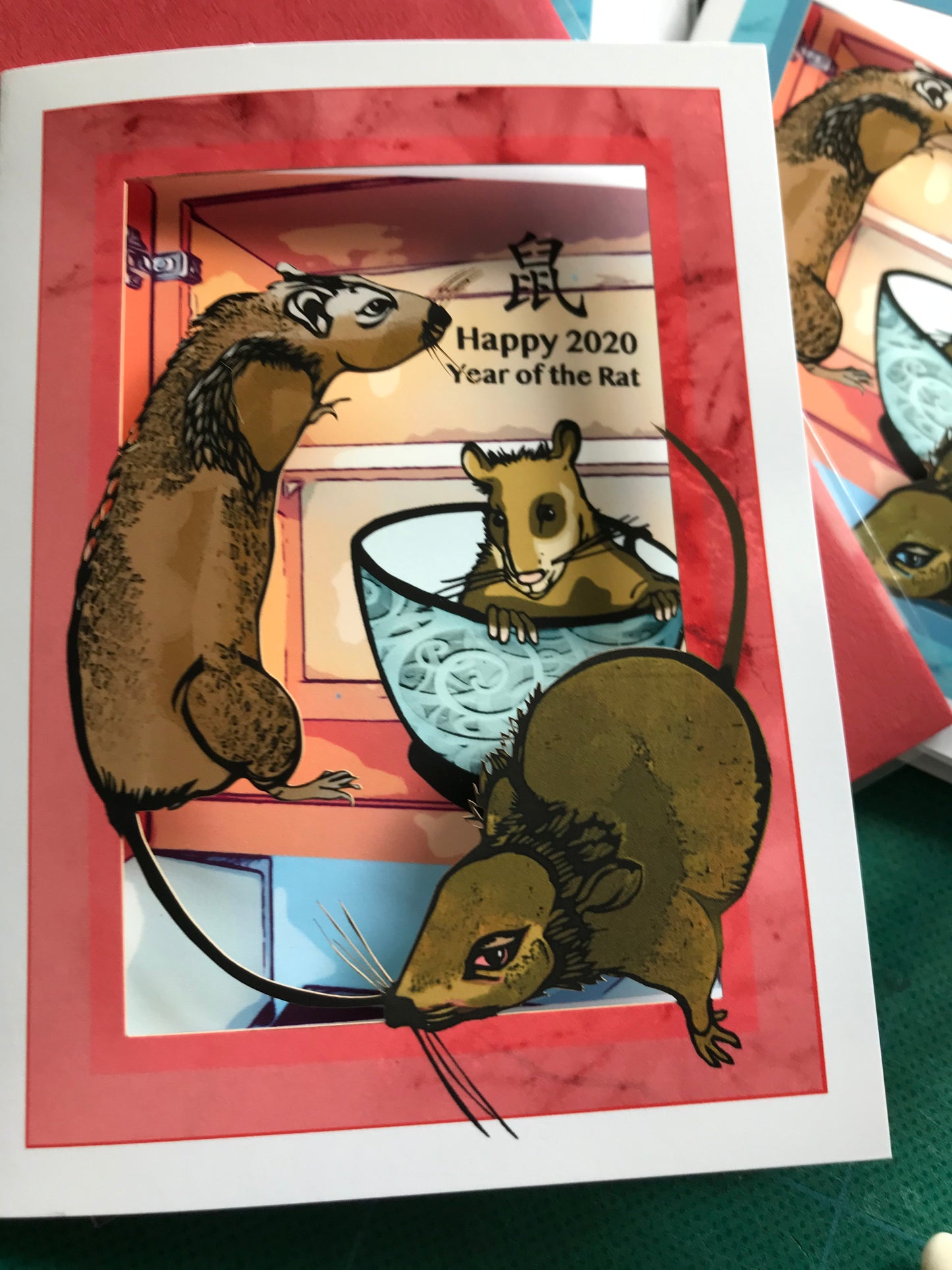 Year of the Rat 2020 Papercut Card (TRIfold)