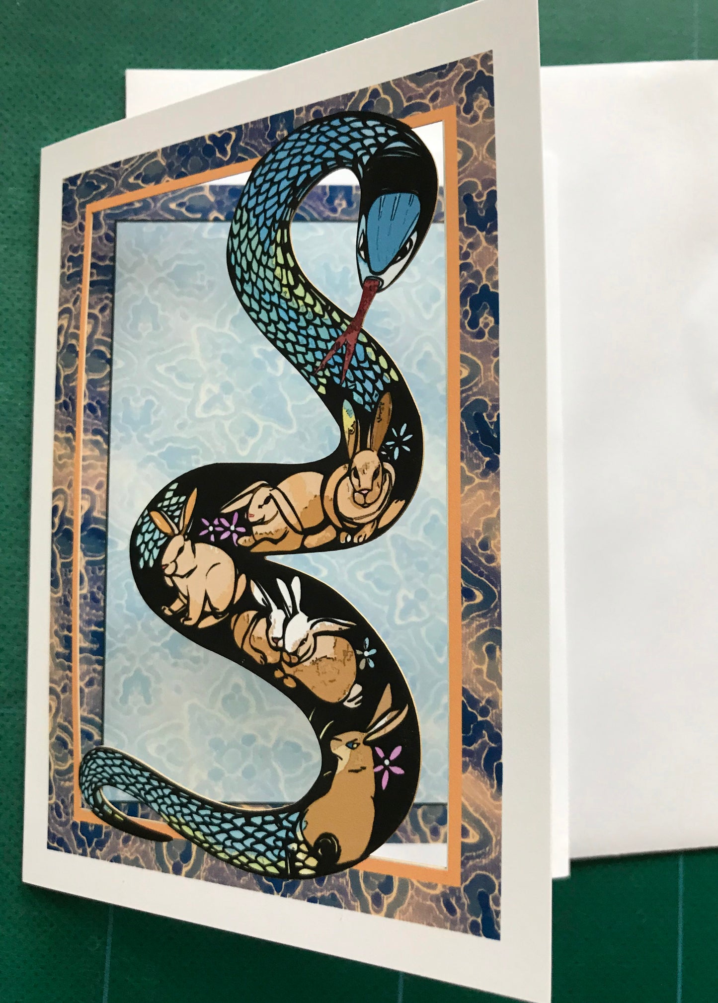 Year of the Snake Papercut Card (TRIfold)