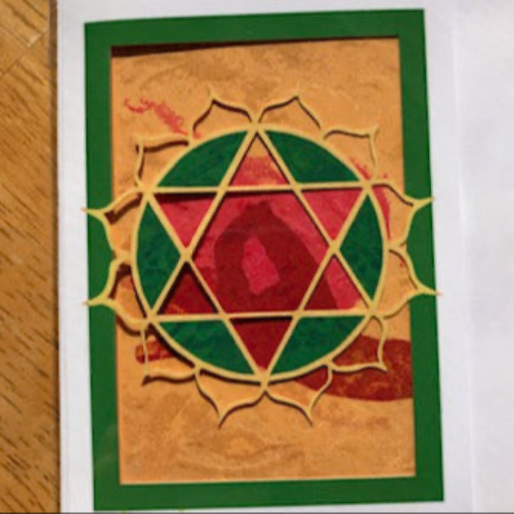Anahata / Heart Chakra Papercut Card (TRIfold)