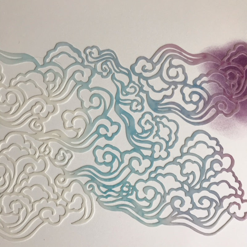 Clouds and Wind Stencil