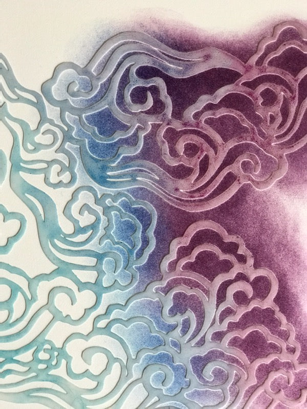 Clouds and Wind Stencil