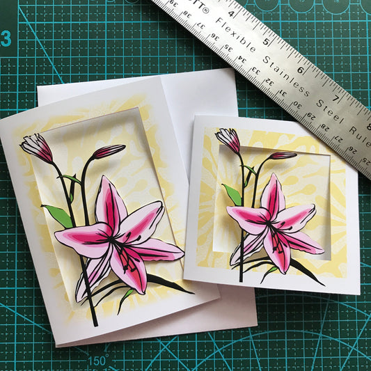 Easter lily papercut card (trifold)