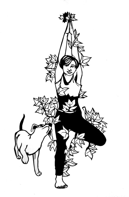Vrksasana / Tree pose papercut