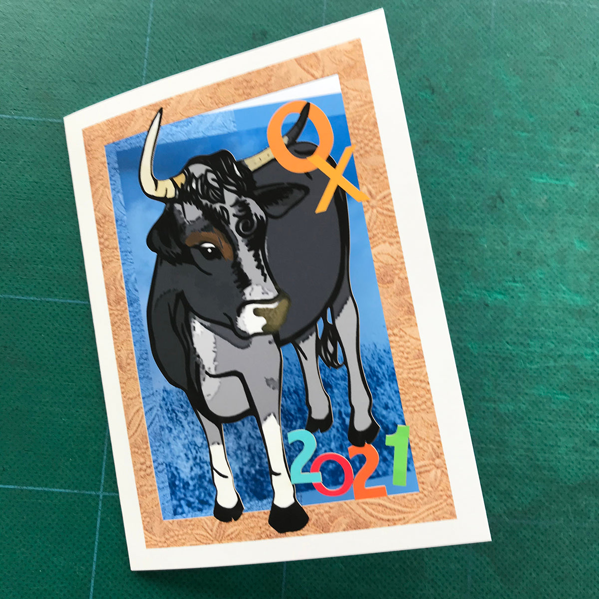 Year of the Ox Papercut Card (TRIfold)