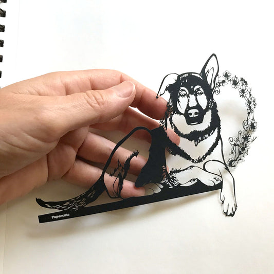German Shepherd papercut (dog series)