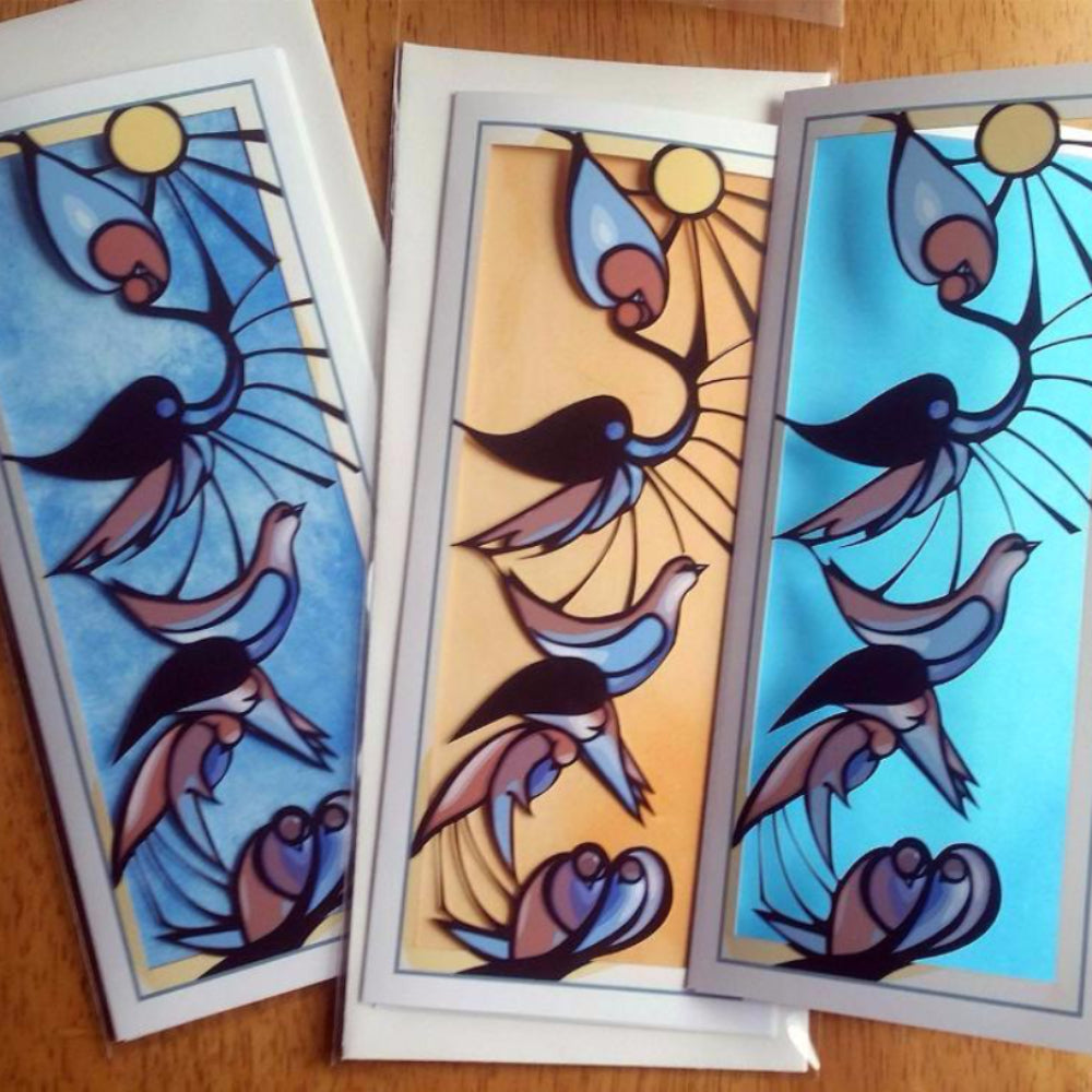 Birds Ascent Papercut Card (TRIfold)
