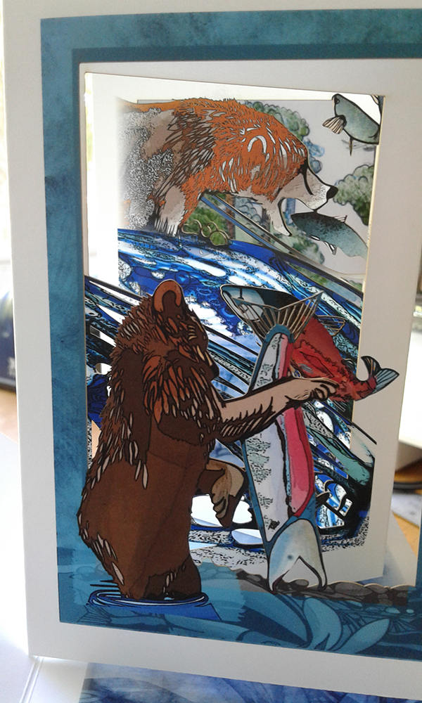 Salmon Run with Bears (POPupfoldOUT)