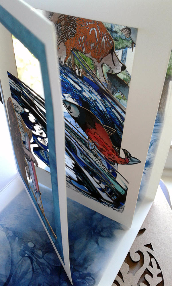 Salmon Run with Bears (POPupfoldOUT)