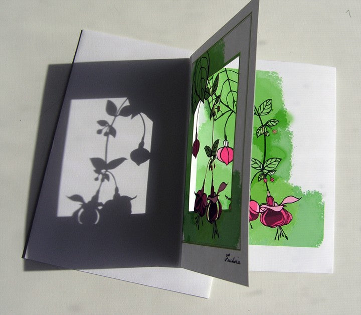 Fuchsia Papercut Card (TRIfold)