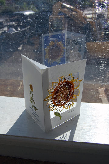 Summer Sunflower Papercut Card (TRIfold)