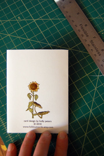 Summer Sunflower Papercut Card (TRIfold)