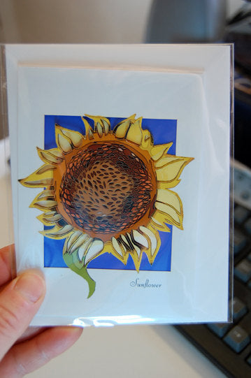 Summer Sunflower Papercut Card (TRIfold)