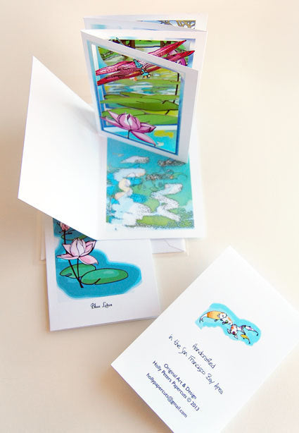 Koi pond in zen garden (POPupfoldOUT)